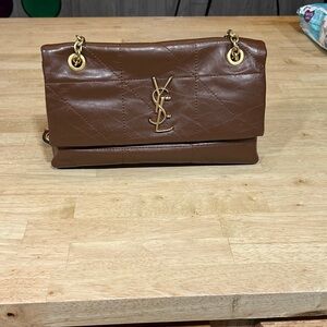 Brown Quilted Leather Bag